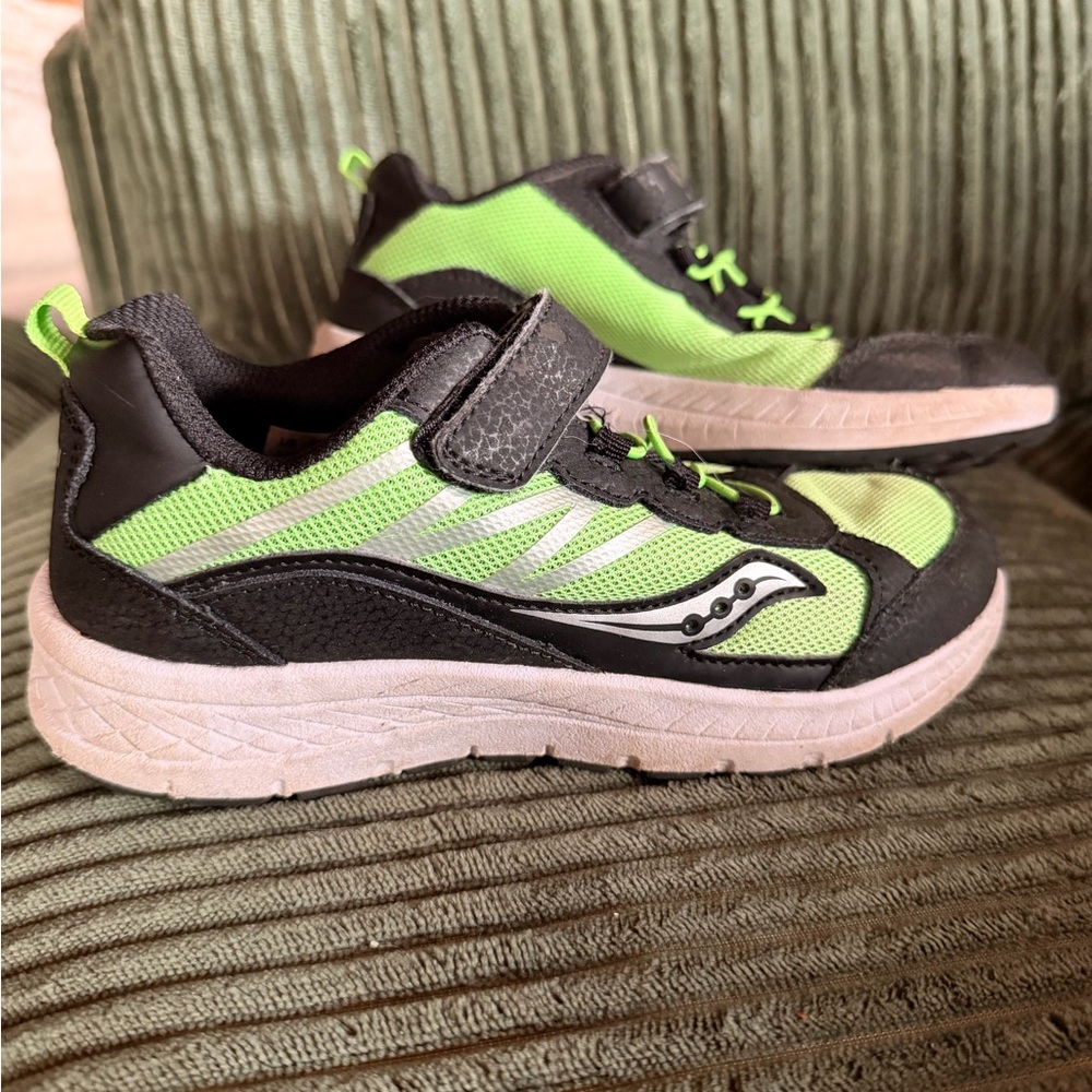 Saucony Kids' Lime and Black Sneakers